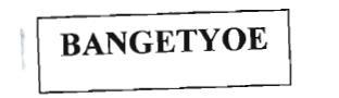 Trademark BANGETYOE