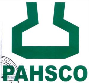 Trademark PAHSCO + LOGO mirip tabung terbuka