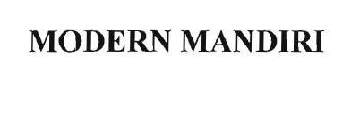 Trademark MODERN MANDIRI