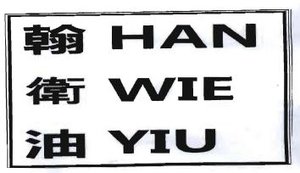 Trademark HAN WIE YU + TULISAN KANJI