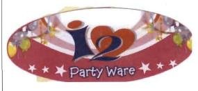 Trademark i2 PARTY WARE + LOGO