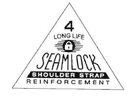 Trademark 4 LONG LIFE SEAMLOCK SHOULDER STRAP REINFORCEMENT + LOGO