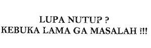 Trademark LUPA NUTIJP ? KEBUKA LAMA GA MASALAH !!!