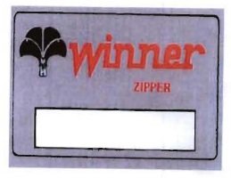 Trademark WINNER ZIPPER + LOGO