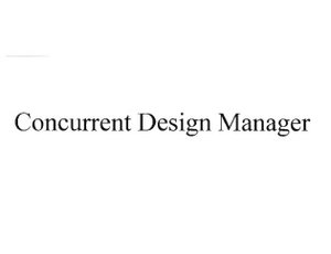 Trademark CONCURRENT DESIGN MANAGER