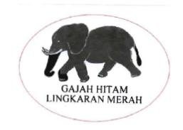 Trademark Gajah Hitam Lingkaran Merah