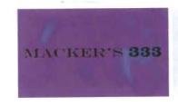 Trademark MACKER'S 333