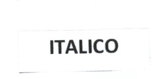 Trademark ITALICO