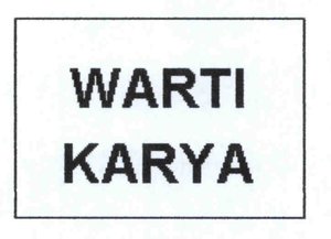 Trademark WARTI KARYA