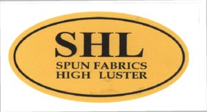 Trademark SHL / S H L - SPUN FABRICS HIGH LUSTER + LOGO