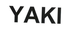 Trademark YAKI