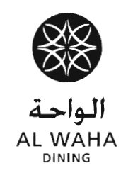 Trademark AL WAHA DINING _ Huruf Arab: AL-WAHA + LOGO