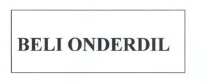 Trademark BELI ONDERDIL