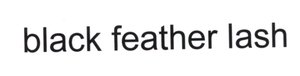 Trademark black feather lash