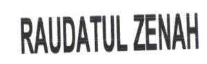 Trademark RAUDATUL ZENAH