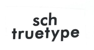 Trademark sch truetype