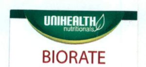 Trademark UNIHEALTH NUTRITIONALS BIORATE + LOGO