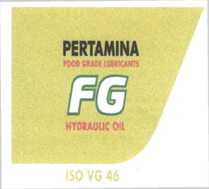 Trademark PERTAMINA FOOD GRADE LUBRICANTS FG HYDRAULIC OIL