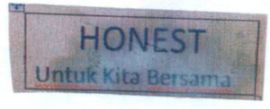 Trademark HONEST Untuk Kita Bersama