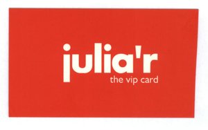 Trademark JULIA'R the vip card