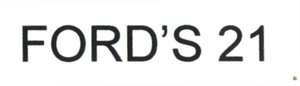 Trademark FORD'S 21