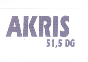 Trademark AKRIS 51,5 DG