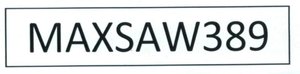 Trademark MAXSAW389