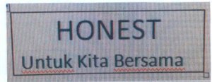 Trademark HONEST Untuk Kita Bersama