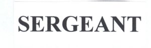 Trademark SERGEANT