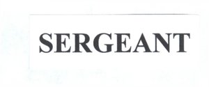 Trademark SERGEANT