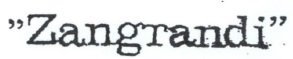 Trademark Zangrandi