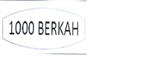 Trademark 1000 BERKAH + LOGO