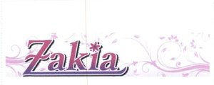 Trademark ZAKIA + LOGO