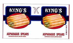 Trademark KING'S Asparagus Spears Huruf kanji