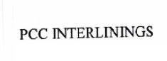 Trademark PCC INTERLININGS