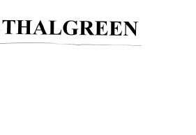 Trademark THALGREEN