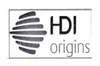 Trademark HDI ORIGINS + LOGO