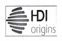 Trademark HDI ORIGINS