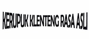 Trademark KERUPUK KLENTENG RASA ASLI