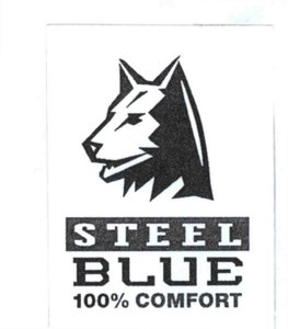 Trademark STEEL BLUE + LOGO KEPALA ANJING