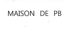 Trademark MAISON DE PB