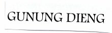 Trademark GUNUNG DIENG