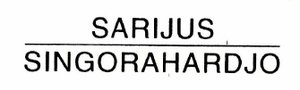 Trademark SARIJUS SINGORAHARDJO