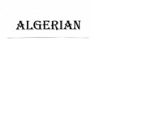 Trademark ALGERIAN