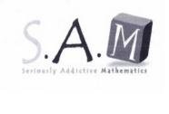 Trademark S.A.M SERIOUSLY ADDICTIVE MATHEMATICS + LOGO