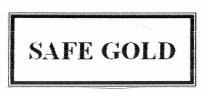 Trademark SAFE GOLD