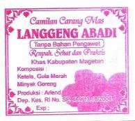 Trademark LANGGENG ABADI