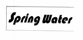 Trademark Spring Water