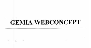 Trademark GEMIA WEBCONCEPT