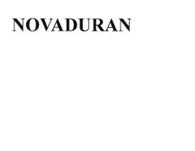 Trademark NOVADURAN